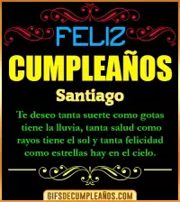 GIF Frases de Cumpleaños Santiago